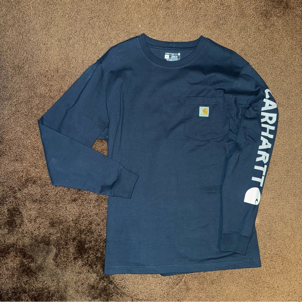 Carhartt Navy Long Sleeve Shirt